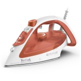 Fier de calcat Tefal EasyGliss Eco FV5782E0, 2800 W, abur variabil 50 g/min, talpa Durilium Airglide, mod Eco, alb &amp;amp; portocaliu