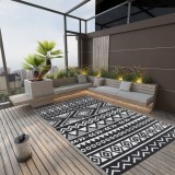 VidaXL Covor de exterior, ARAKIL negru, 140x200 cm, PP