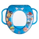 Reductor WC cu m&acirc;ner pentru copii, albastru, cu design Paw Patrol, 30x35x7 cm, CMCLASS