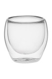 Cumpara ieftin Pahar de sticlă, model cu perete dublu, culoare transparentă, capacitate 80 ml