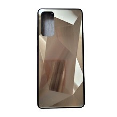 Husa silicon si acril cu textura diamant Samsung Galaxy S20 , Auriu