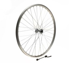 Roata fata dubla bicicleta 28&quot;, quick release, Skorpion, culoare argintiu Cod:AWR2830