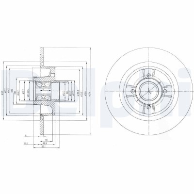 DELPHI BG9029RS Disc frana foto