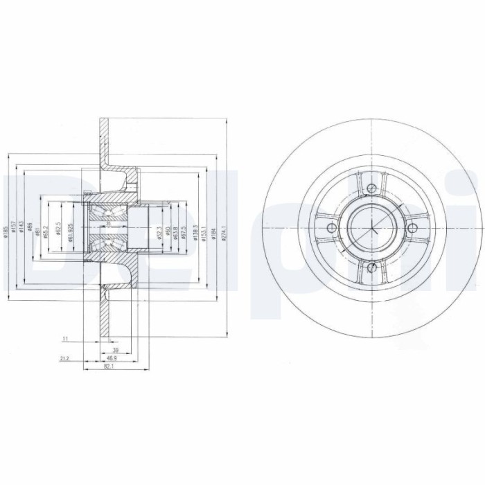 DELPHI BG9029RS Disc frana