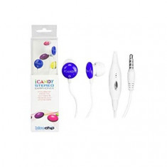 CASTI HANDSFREE ICANDY STEREO JACK 3.5 MM ALBASTRU BLUECHIP BLISTER