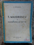 E.Lovinescu / Titu Maiorescu si posteritatea lui critica (1943