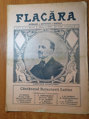 flacara 2 mai 1915-poezie octavian goga,e. lovnescu,art. si foto constantinopol foto