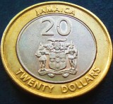 Cumpara ieftin Moneda exotica - bimetal 20 DOLARI - JAMAICA, anul 2001 * cod 1773 A, America de Nord