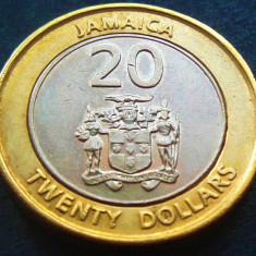 Moneda exotica - bimetal 20 DOLARI - JAMAICA, anul 2001 * cod 1773 A