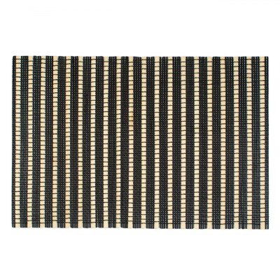 Suport pentru Farfurii, Bambus, Dungi Negru-Bej, 45x30.5 cm foto