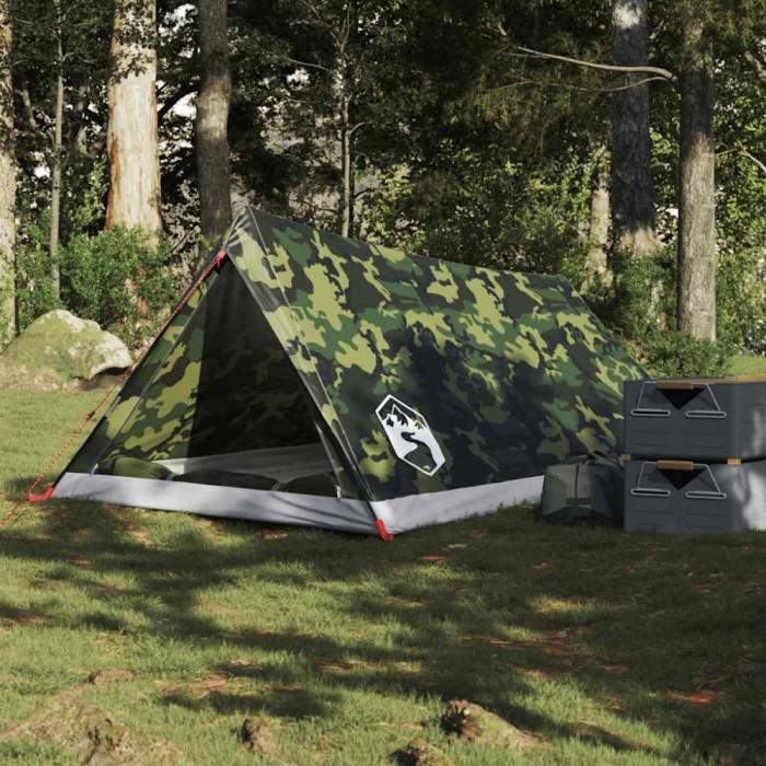 vidaXL Cort camping pentru 2 persoane, camuflaj, impermeabil 4009626
