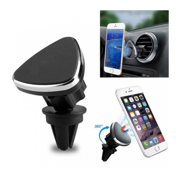 Suport auto magnetic pentru telefon, rotatie 360 grade, negru