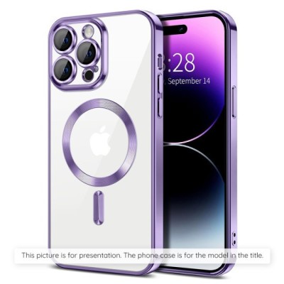 Husa pentru Samsung Galaxy A55 5G - Techsuit Luxury Crystal MagSafe - Light Purple foto