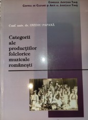 Ovidiu Papana - Categorii ale productiilor folclorice muzicale romanesti-folclor
