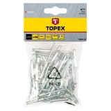 Nituri din aluminiu 3.2 x 8 mm Topex, set 50 buc pentru sertizare