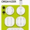 Cleme pentru gestionarea cablurilor Goobay set 5buc alb