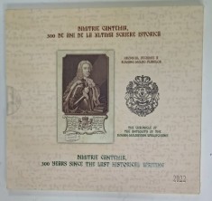 DIMITRIE CANTEMIR , 300 DE ANI DE LA ULTIMA SCRIERE ISTORICA , ALBUM FILATELIC ANIVESAR , TEXT IN ROMANA SI ENGLEZA , 2022 , LIPSA TIMBRE !