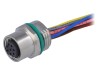 Conector M12 Mama HARTING, 8 Pini, Cablu, Tip A, M16x1.5, Montare Panou, 0.5m