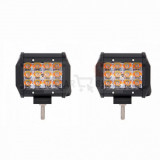 Cumpara ieftin Set 2x Proiector LED Auto OFFROAD 36W , 12v-24v , Alb Si Galben, Functie Stroboscop