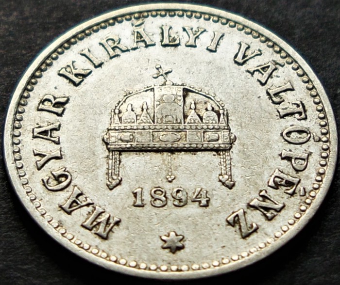 Moneda istorica 10 FILLER - UNGARIA / Austro-Ungaria, anul 1894 * cod 1805