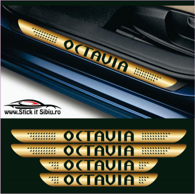 Set Protectie Praguri Skoda Octavia-Model 6 &amp;ndash; Stickere Auto foto