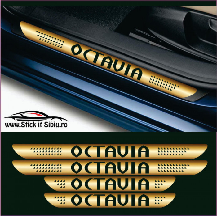 Set Protectie Praguri Skoda Octavia-Model 6 &ndash; Stickere Auto