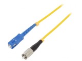 Cablul Patch Cord Fibră Optică FC/UPC-SC/UPC 2m 9/125um, QOLTEC
