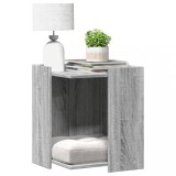 vidaXL Cutie litieră pisici sonoma gri 42x42x51 cm lemn prelucrat 857747