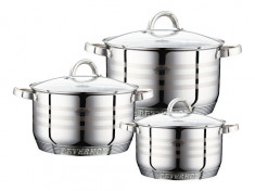 PETERHOF Set cratite inox cu capac 2, 2.8, 3.8 l foto