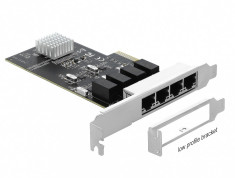 PCI Express la 4 x Gigabit LAN, Delock 89567 foto