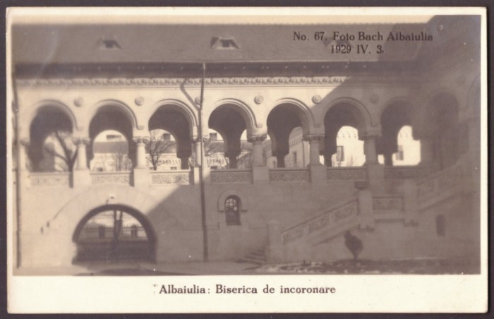 1510 - ALBA-IULIA, Biserica incoronarii - old postcard, real Photo - used - 1929