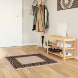 vidaXL Covor Runner MARSA Negru 100 x 100 cm Poliester și PVC 42023336