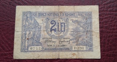 2 lei 1915 VG serie 4 cifre foto
