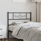 Cumpara ieftin Tăblie de pat metalică, negru, 90 cm