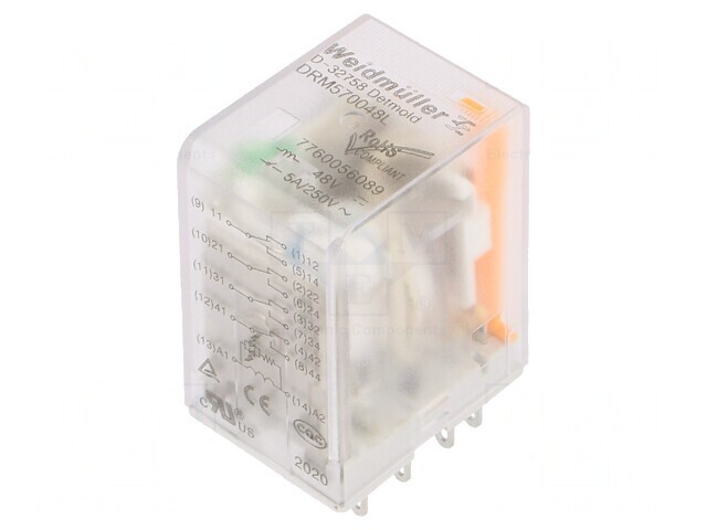 Releu Electromagnetic 4PDT 48VDC 5A
