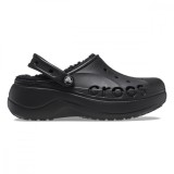 Saboti Crocs Baya Platform Lined Clog Negru - Black