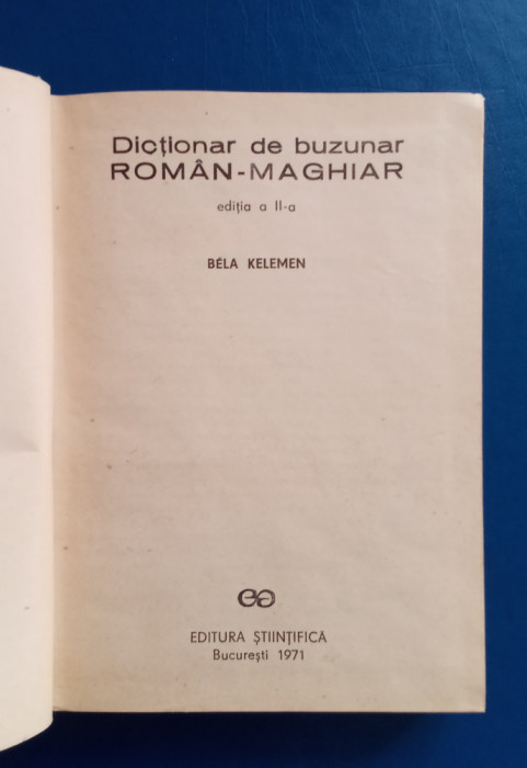 Dicționar de buzunar - Bela Kelemen