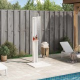 vidaXL Duș exterior Alb 75 x 76 x 217 cm Lemn masiv de pin 886333