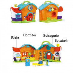 Set Casuta cu Papusa si Accesorii Hola Toys cu Lumini si Sunete