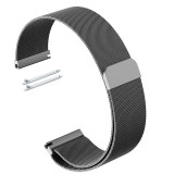 Cumpara ieftin Curea Milanese Loop, Slim Fit, compatibila cu Garmin Vivoactive 4, Telescoape QR, 22mm, Sterling Black, Very Dream