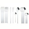 Set tacamuri din inox 24 de piese Cheffinger, Silver