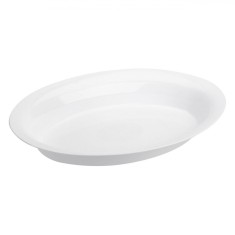 Platou Plastic, Oval, Dimensiuni 40x27.5x6 cm, Alb