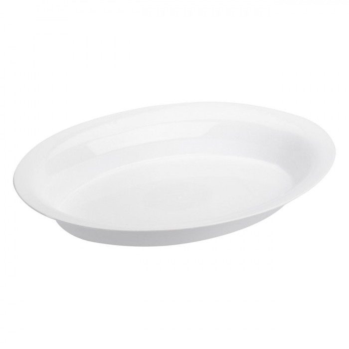 Platou Plastic, Oval, Dimensiuni 40x27.5x6 cm, Alb