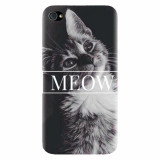Husa silicon pentru Apple Iphone 4 / 4S, Meow Cute Cat
