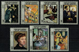 Timbre Kathiri Yemen 1967, Picturi Degas, Serie Completa MNH