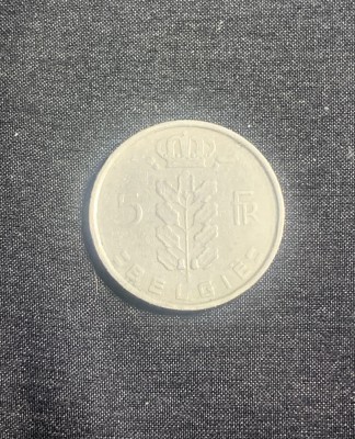 Moneda 5 franci 1949 Belgia foto