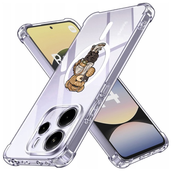 Husa antisoc pentru xiaomi redmi note 14 4g (standard) - airbag tpu, col&Egrave;uri ranforsate- selfie