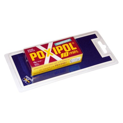 Adeziv bicomponent universal, Poxipol 10 minute, transparent, 14 ml foto