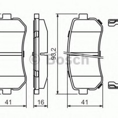 Set placute frana,frana disc HYUNDAI ACCENT III (MC) (2005 - 2010) BOSCH 0 986 494 140