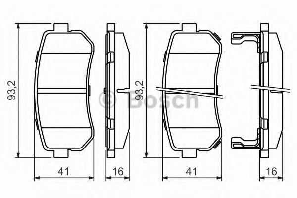 Set placute frana,frana disc KIA CEED Hatchback (ED) (2006 - 2012) BOSCH 0 986 494 140